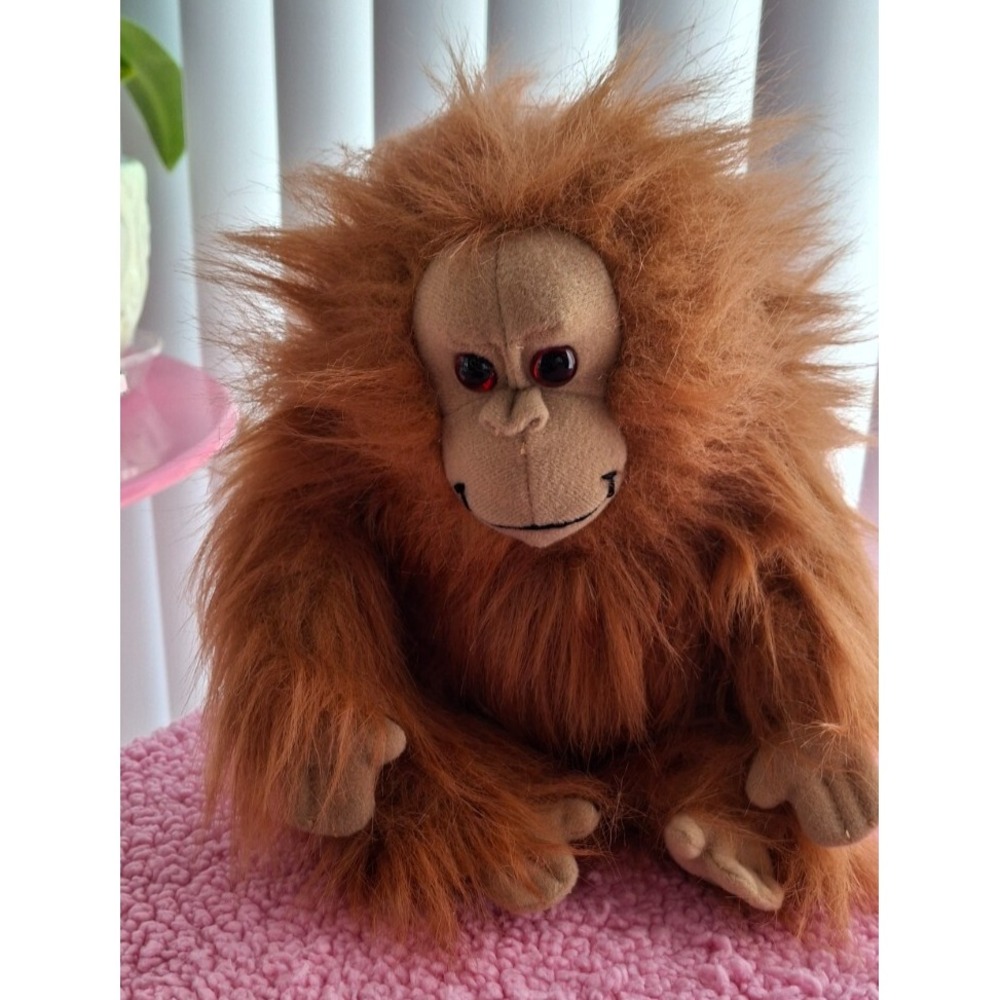 Vintage World Wildlife Fund Orangutan Stuffed Animal Plush Toy WWF Ape 1985
